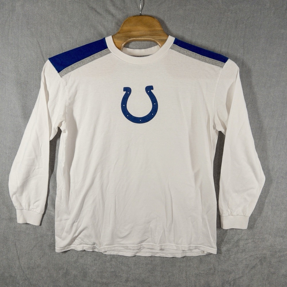 Vtg NFL Indianapolis Colts Long Sleeve Cotton Tee Shirt‎ Mens Large Football